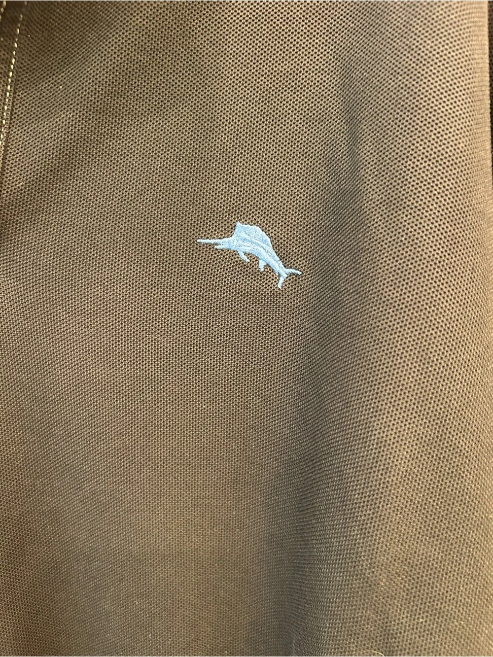 Tommy Bahama Black Long-Sleeve Large IslandZone Polo Blue Marlin Golf Clubhouse